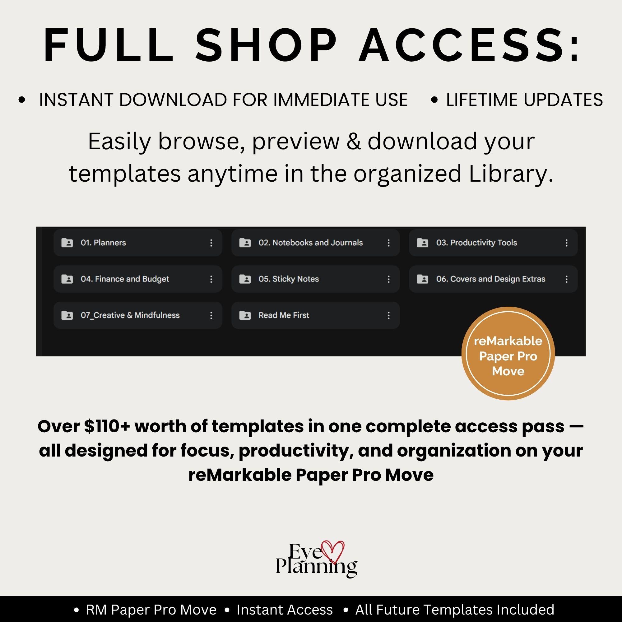 Full Shop Access for Remarkable Paper Pro Move – All Templates & Future ...