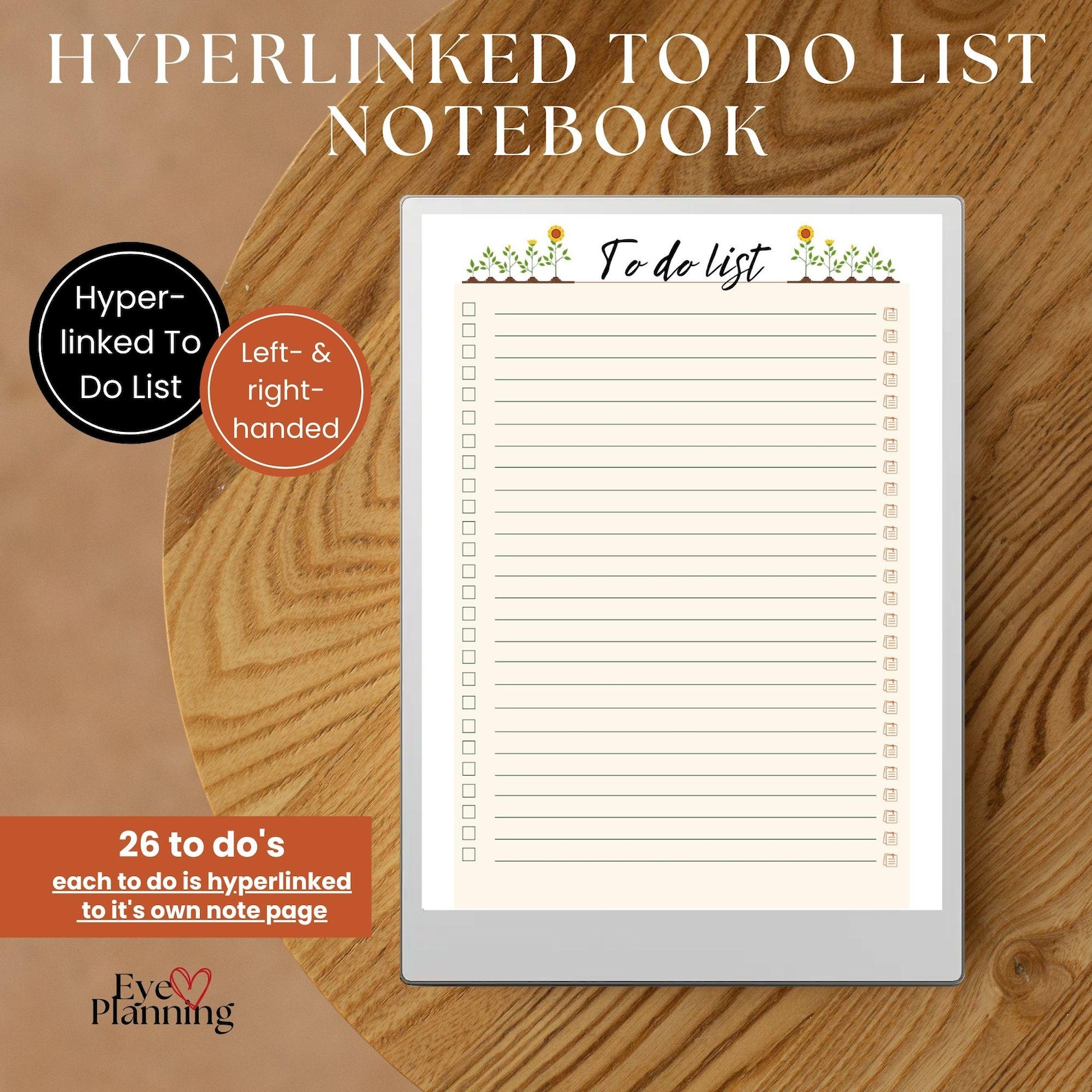 Check List Notebook To Do List Notebook Remarkable | Hyperlinked Check List | Remarkable ...