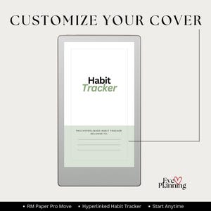 reMarkable Paper Pro Move template for daily habit planning for lifestyle and goal management