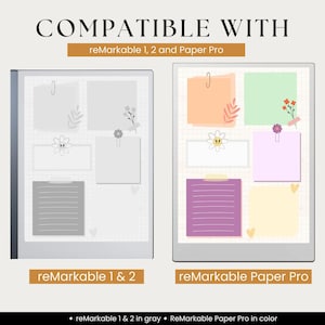 Pastel Sticky Notes for Remarkable Paper Pro, Remarkable 2 & 1 ...