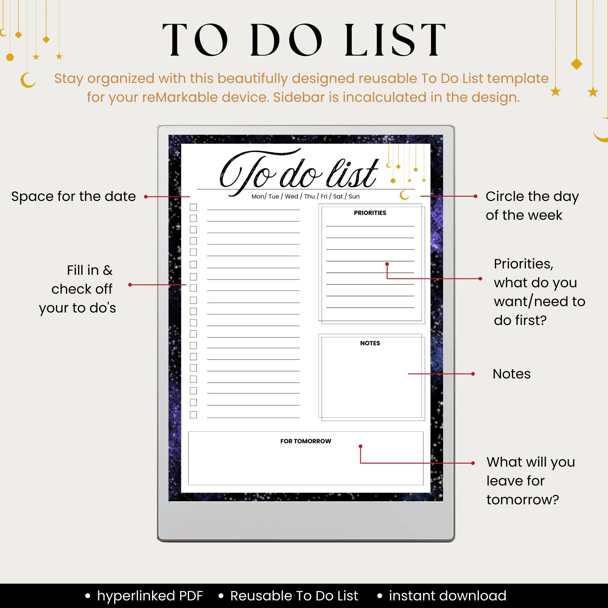 Digital to Do List Suitable for Remarkable Paper Pro | Galaxy Daily ...