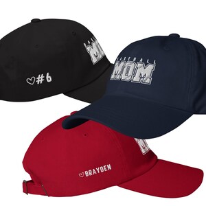 Baseball Mom | Embroidered Hat | Custom Player Name or Number
