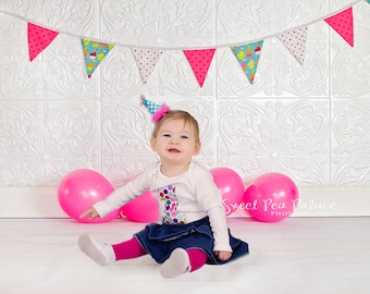 Instant Download Photography Prop DIGITAL BACKDROP for Photographers -BIRTHDAY Girl Pink - Digital Background