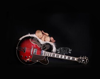 Instant Download Photography Prop DIGITAL BACKDROP for Photographers  - Rock & Roll Guitar- Digital Background