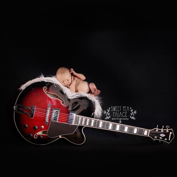 Instant Download Photography Prop DIGITAL BACKDROP for Photographers  - Rock & Roll Guitar- Digital Background