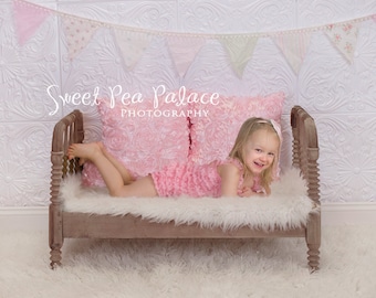 Newborn Baby Child Photography Prop Digital Backdrop for Photographers - Shabby Bench