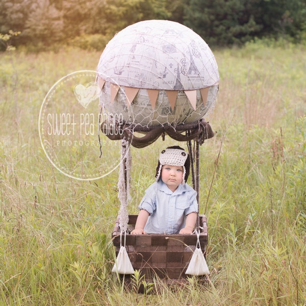 Instant Download Photography Prop DIGITAL BACKDROP for Photographers - Hot Air Balloon - Digital Background