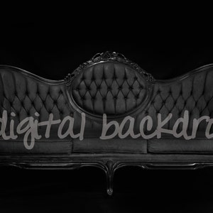 Instant Download Photography Prop Black Boudoir Sofa DIGITAL BACKDROP for Photographers image 2