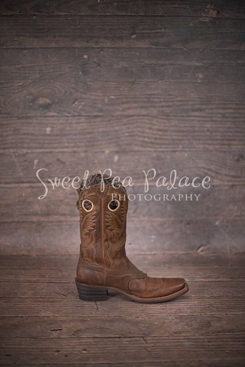 Instant Download DIGITAL BACKDROP for Photographers Daddy's COWBOY Boot image 2