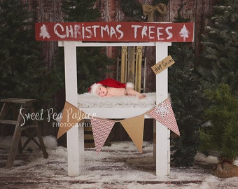 Instant Download DIGITAL BACKDROP for Photographers - Christmas Tree Stand