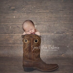 Instant Download DIGITAL BACKDROP for Photographers Daddy's COWBOY Boot image 1