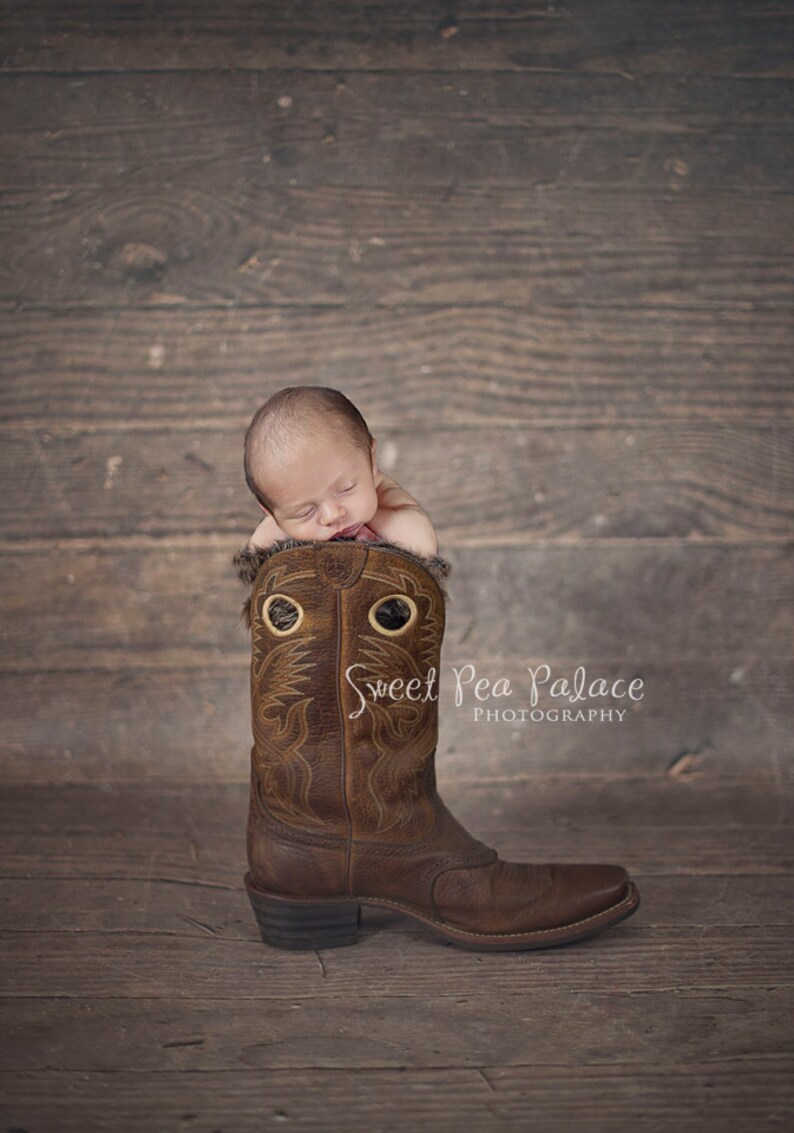 Instant Download DIGITAL BACKDROP for Photographers Daddy's COWBOY Boot image 1