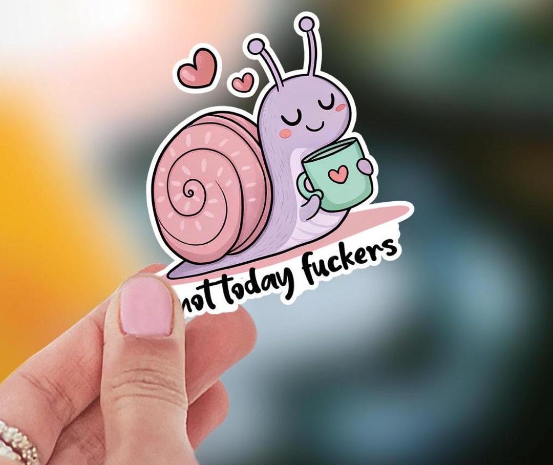 Funny Snail Sticker: Waterproof Laptop Decal, Car Decal - Etsy