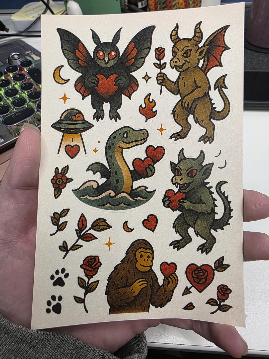 Whimsy Cryptids Cryptid Sticker Sheet | Whimsical Monster Art - Etsy