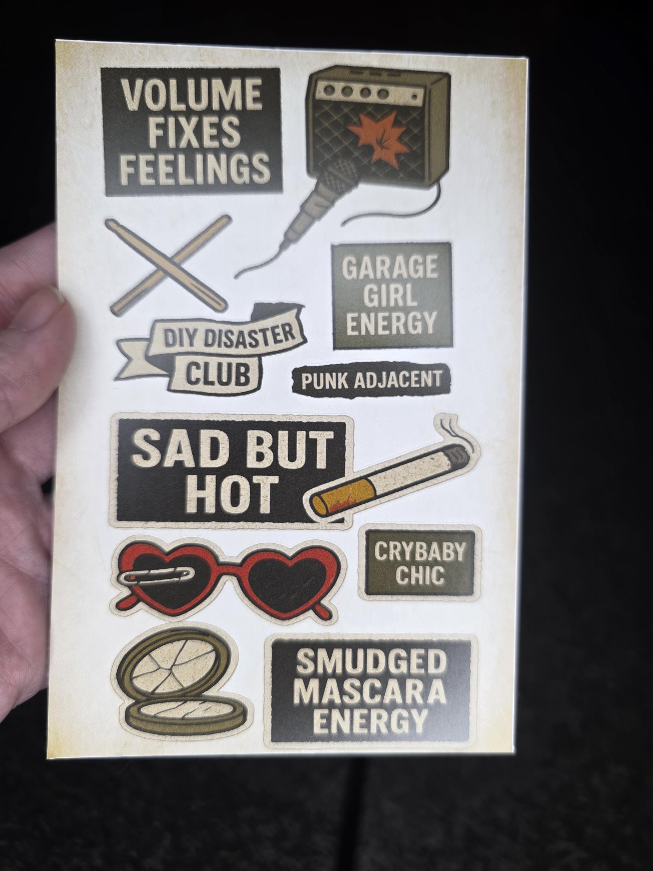 Sticker Sheet | Grunge Punk Alt Art - Etsy