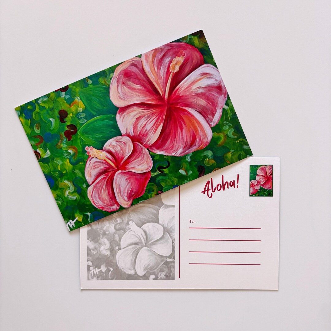 Postscript Prints Postcard Mini Print, 4x6 Fine Art Print hibiscus - Etsy