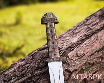 Viking Sword of Ragnar Lothbrok, Medieval King Sword Replica, LARP & Cosplay, Bjorn Ironside Inspired Sword - Collectible Viking Sword