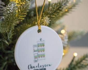 Charleston Single House Christmas Ornament | Personalized