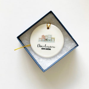 King Street Ornament, Charleston Ornament, Reise Souvenir, Weihnachtsverzierung, Charleston Geschenk, personalisiertes Geschenk, Urlaubsgeschenk, unter 25