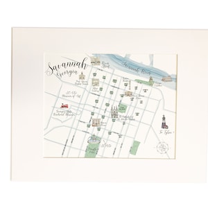 Savannah GA Map Print, Savannah Maps, Watercolor Map, City Map, Georgia, Wall Art, Home Decor, Moving Gift, New Home Gifts, Georgia Gift