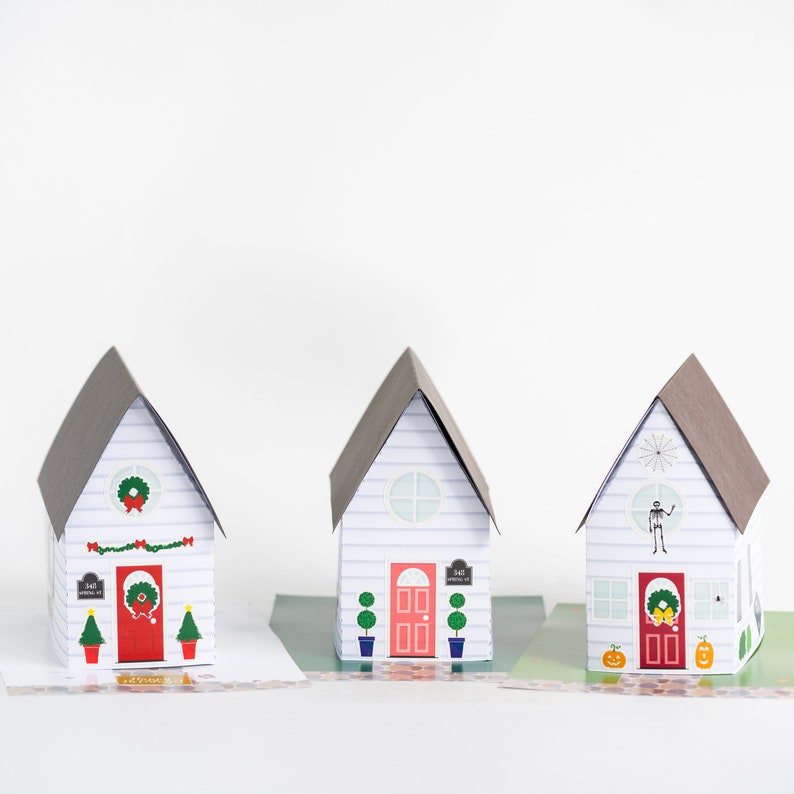 Holiday Craft Kit House Craft Kits Christmas Kid Crafting Etsy