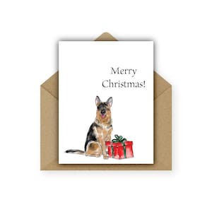 German Shepherd Christmas Card: Holiday Pet Card