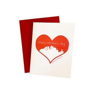 New Orleans Valentine&#39;s Day Card: Skyline Heart
