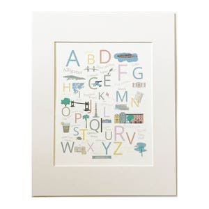 Charleston A to Z Print, Charleston SC, Gift Idea, Letter Art, Typography, Kids Room, Kids Decor, Nursery, Charleston Gift, Wall Art, Print