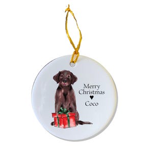 Schokolade Labrador Retriever, personalisierte Verzierung, Haustier Geschenk, Hundegeschenk, individuelles Geschenk, grauer Labrador Retriever, braun Labrador, Hund Person, Freund