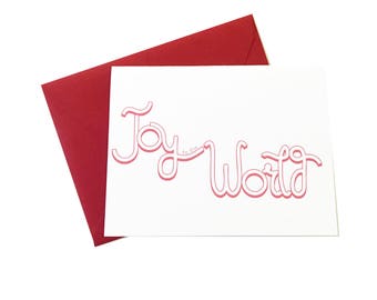 Joy to the World, Nondenominational Holiday Card, Happy Holidays, Generic Holiday Card, Everyone Holiday Card, Inclusive Holidays, Unique