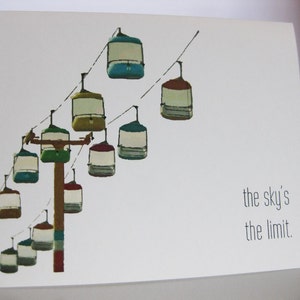 Congratulations Card, Graduation Card, Encouragement Card, Just Because Card, Congratulate Card, Card Set, Clever Card, The Sky's the Limit image 3