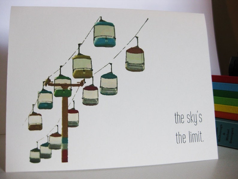 Congratulations Card, Graduation Card, Encouragement Card, Just Because Card, Congratulate Card, Card Set, Clever Card, The Sky's the Limit image 3
