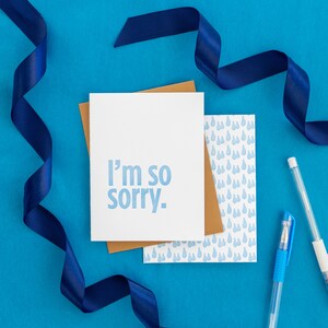 Sympathy Card, Regrets Card, Sad Card, Letterpress Card, Greeting Cards, Just Because Cards, Clever Cards, Cute Card Letterpress Stationery