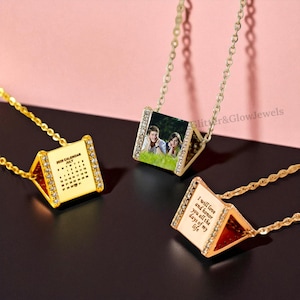 Custom Photo Locket Necklace | Engraved Necklace | Memorial Jewelry | Keepsake Necklace | Personalized Gift for Mom | Memorial Gift for her