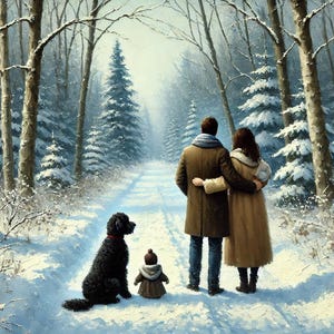 Custom Digital Impressionist Christmas Painting | Family & Pet Portraits | Unique Holiday Gift | 3 Revisions | Multiple Formats