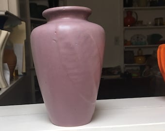 Zanesville Pottery Tobacco Leaf Vase Purple Glaze Number 102 VINTAGE by Plantdreaming