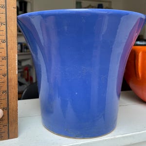 Vintage Bauer Pottery Spanish Pot Cobalt Blue Number 8 Large California