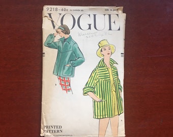 Vogue Sewing Pattern 9218  Jacket Shirt Size 14 VINTAGE by Plantdreaming