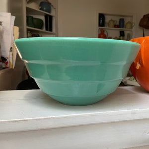 Bauer Pottery Bowl number 12 Jade Green Step Ring California VINTAGE by Plantdreaming