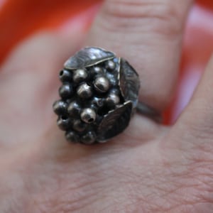 Sterling Silver Shank Grape Cluster Ring Adjustable VINTAGE by ...
