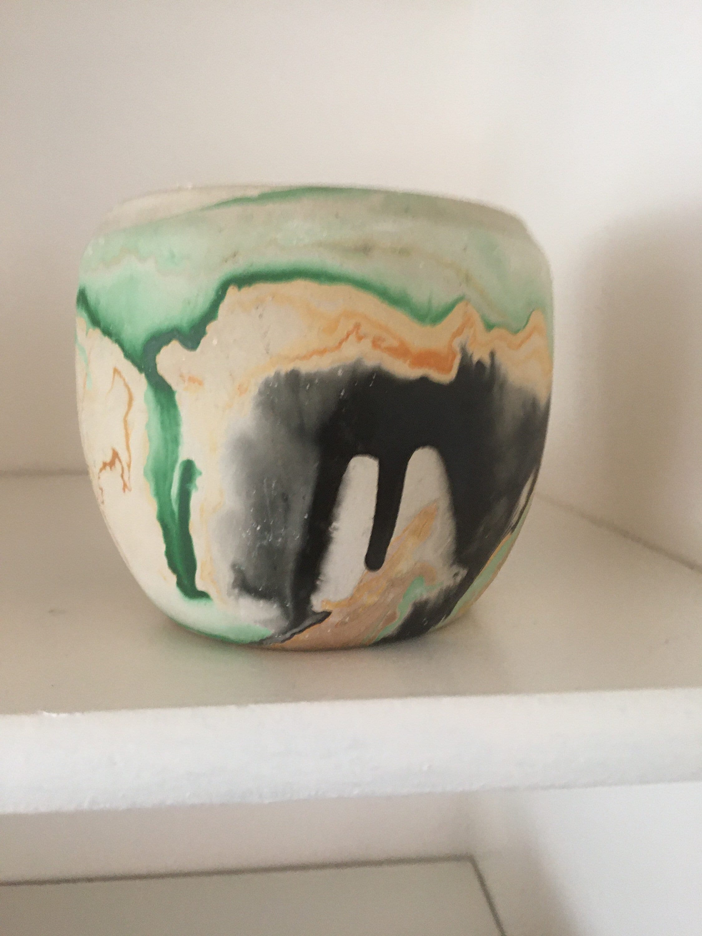 Vintage Nemadji Pottery Vase Swirl Native American Style Pot - Etsy