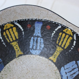West Germany Fat Lava Studio Pottery Dumler Breiden Hohr Decorative Serving Bowl Fish 1950 VINTAGE by Plantdreaming