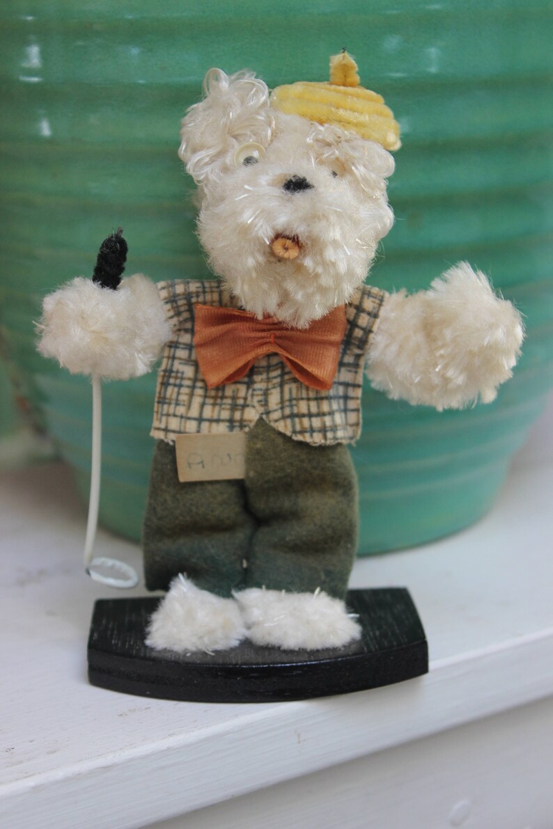 Chenille Pipe Cleaner Animal Golfing Dog With Bow Tie Googly Etsy