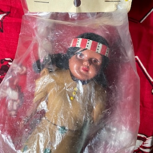 Native Doll Canadian Souvenir Indian Girl MIP VINTAGE by Plantdreaming