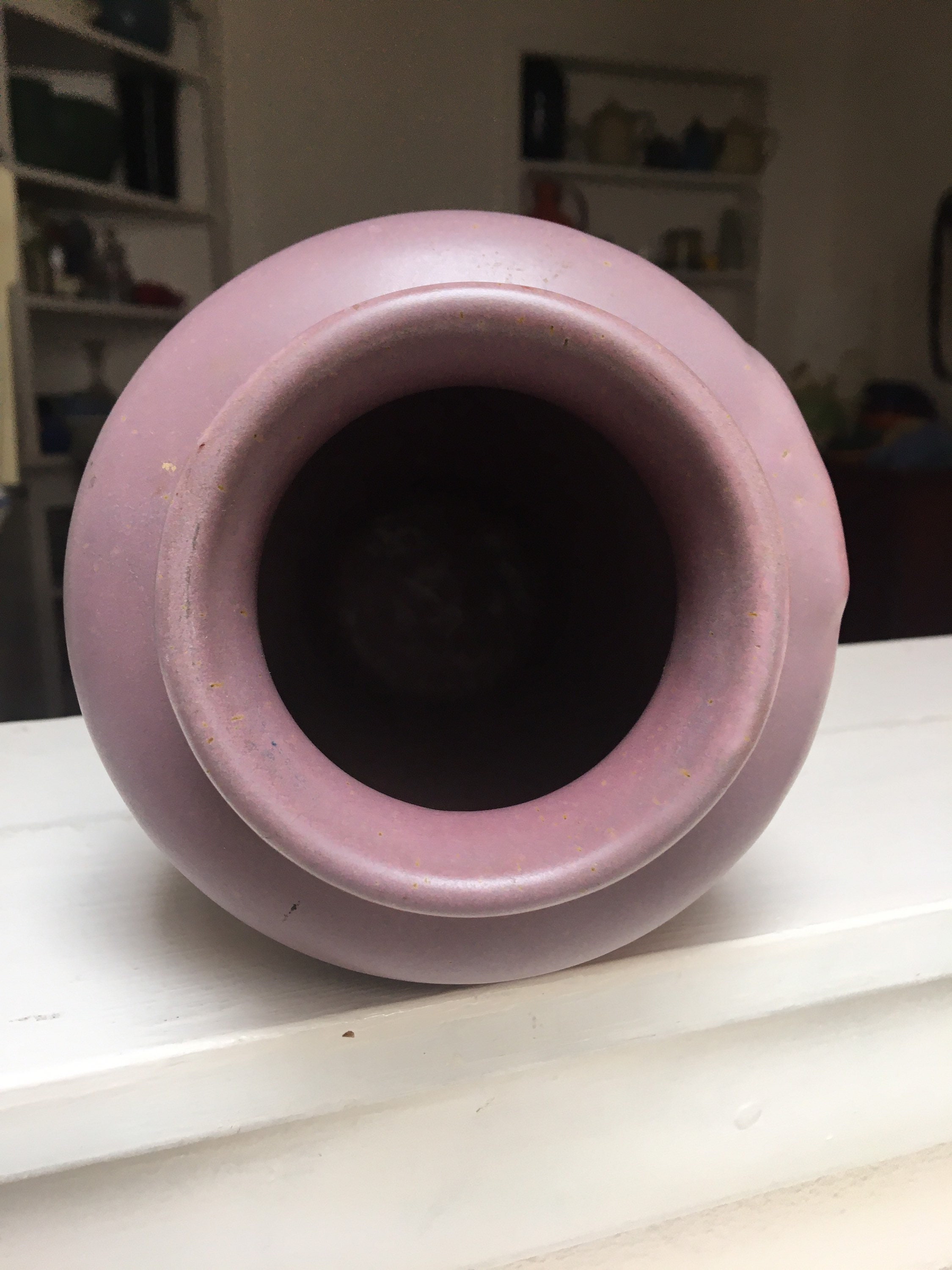 Zanesville Pottery Tobacco Leaf Vase Purple Glaze Number 102