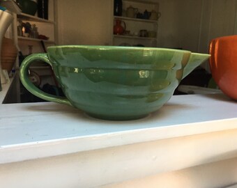 Bauer Pottery Bowl number Green Two Quart Batter bowl Ray Murray Line California VINTAGE by Plantdreaming