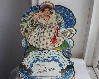 Valentine Pop up Die Cut Lithograph VINTAGE by Plantdreaming