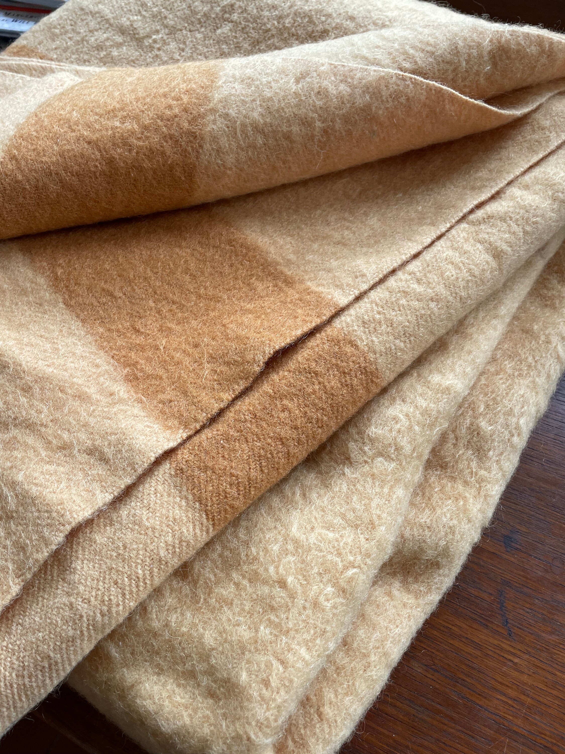 Whitney Point Wool Blanket 4 Point Yellow Gold Stripe