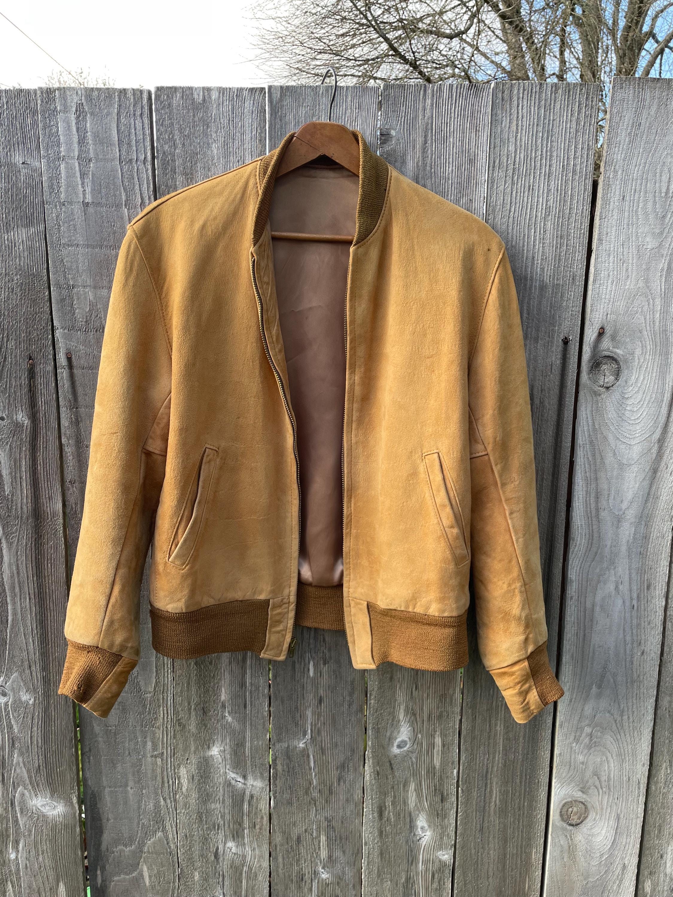 Eddie Bauer Leather Bomber Jacket - Etsy