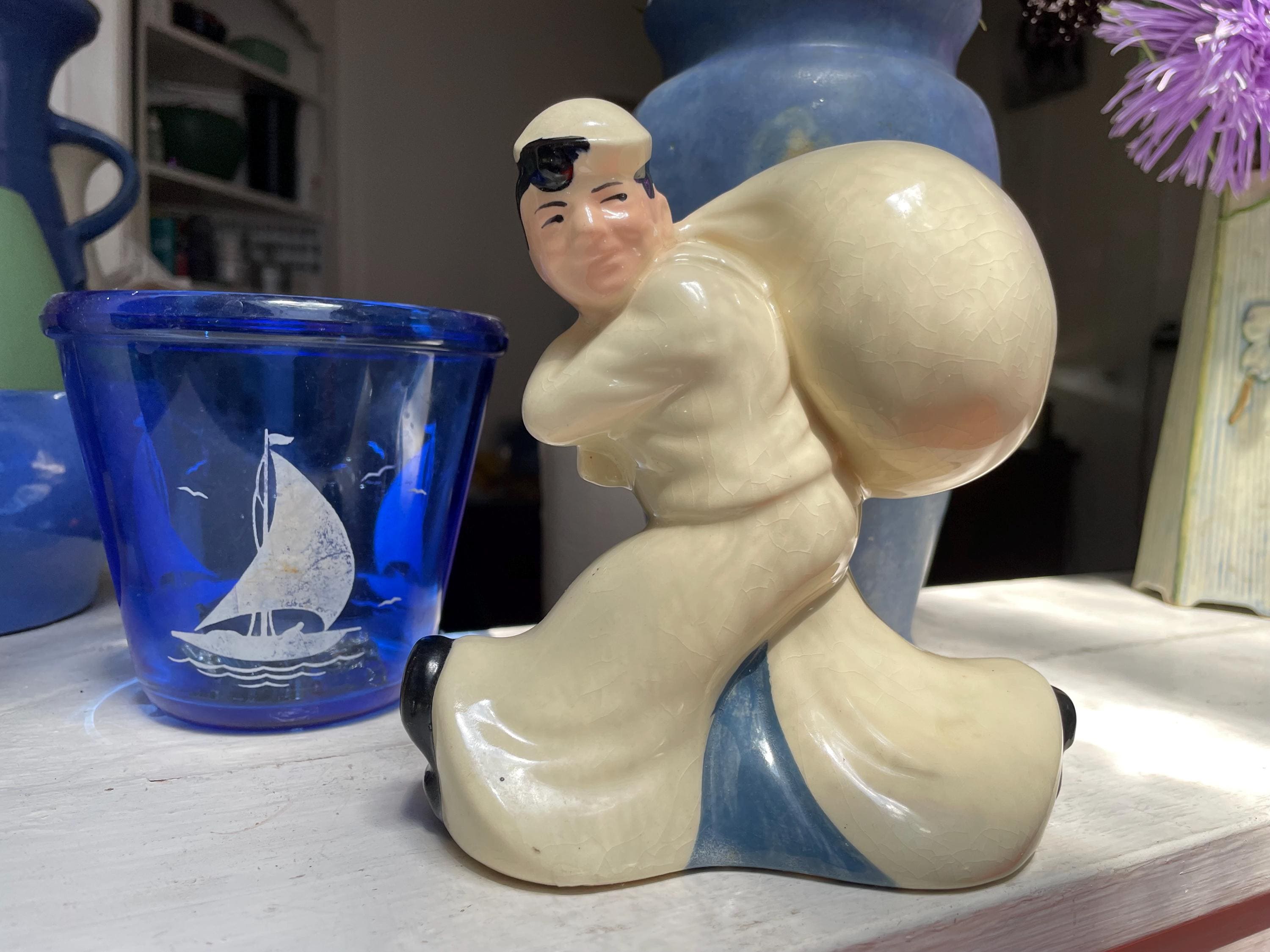 Vintage Ceramic Sailor Figure - Etsy